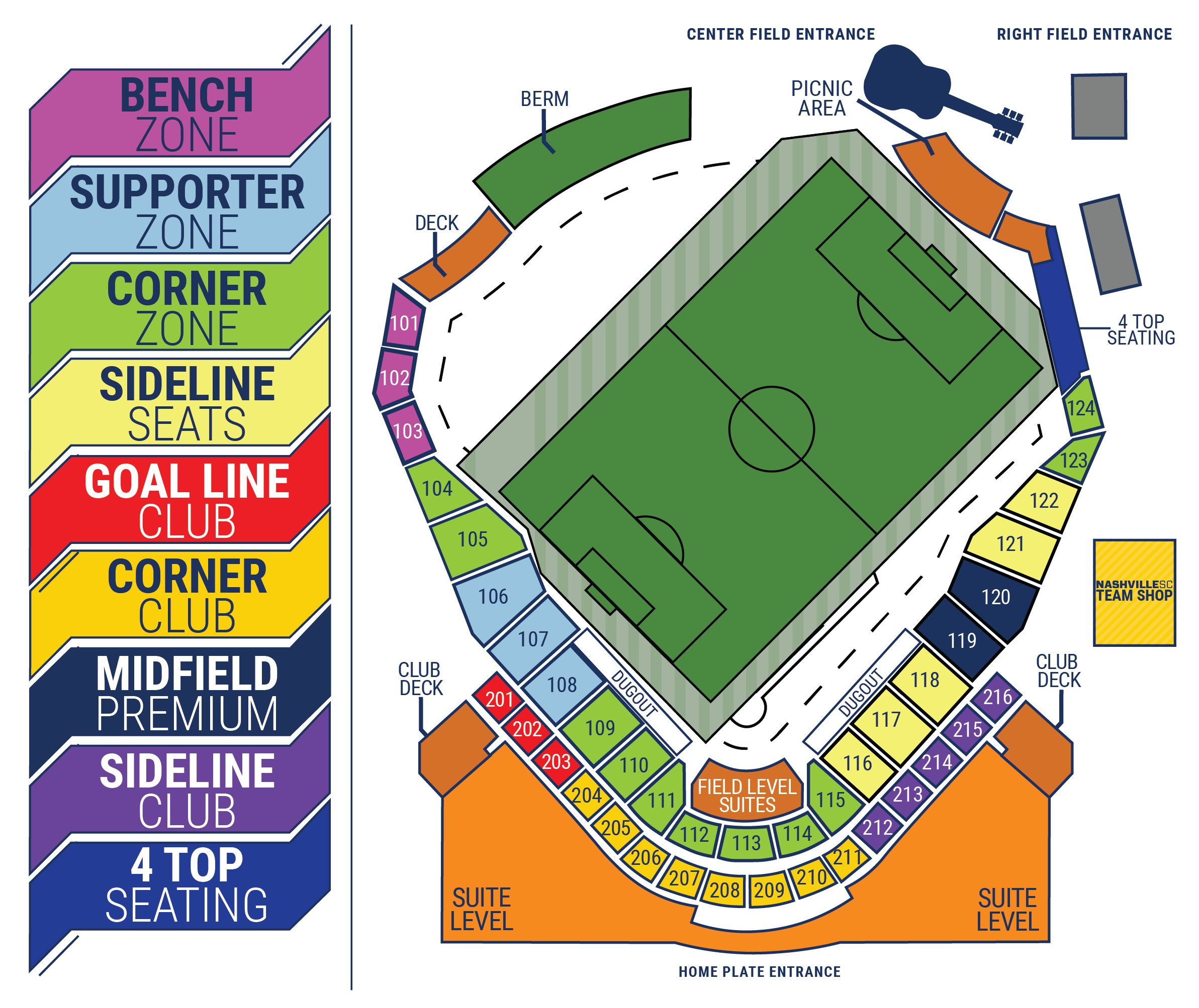 First Tennessee Park Seating Chart